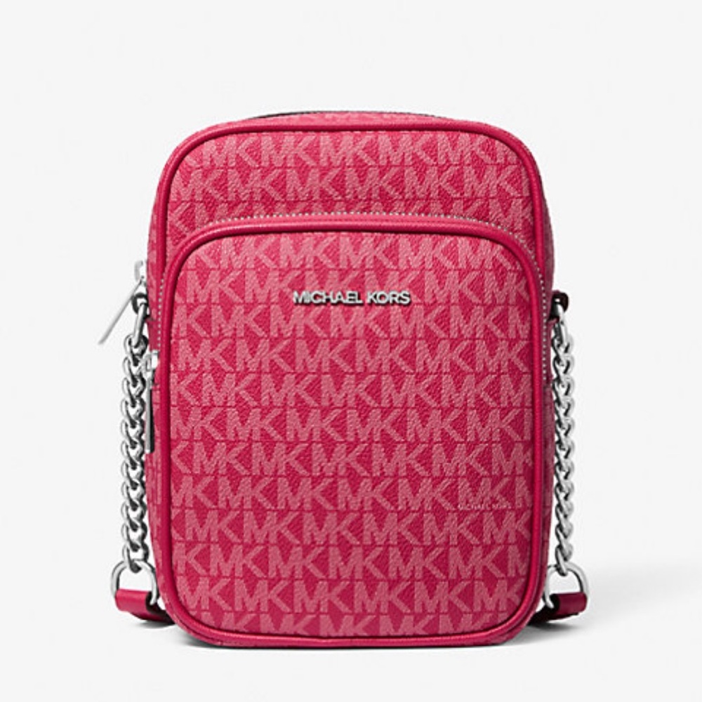 MICHAEL KORS Jet Set Travel Md Signature Logo Crossbody Flight Bag
DK RASPBERRY